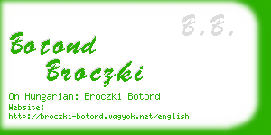 botond broczki business card